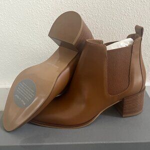 Everlane Italian Leather The Heeled Boot in Cognac 6.5 NEW